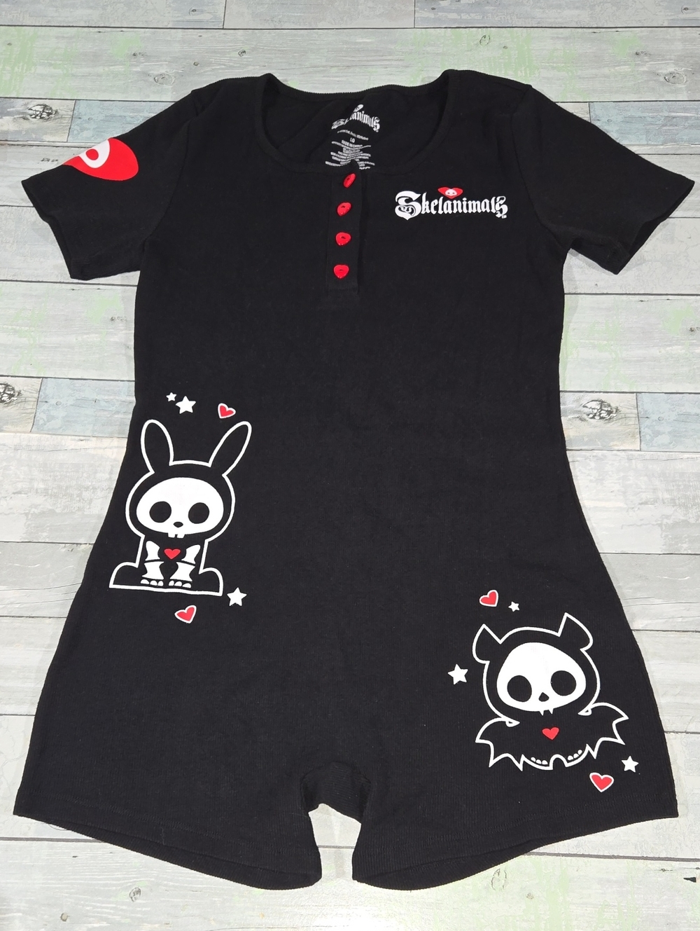 Skelanimals Onsie One Piece Pajama Body Suit Size Large
